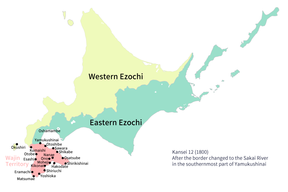 Extent of Ezochi during the Edo Period