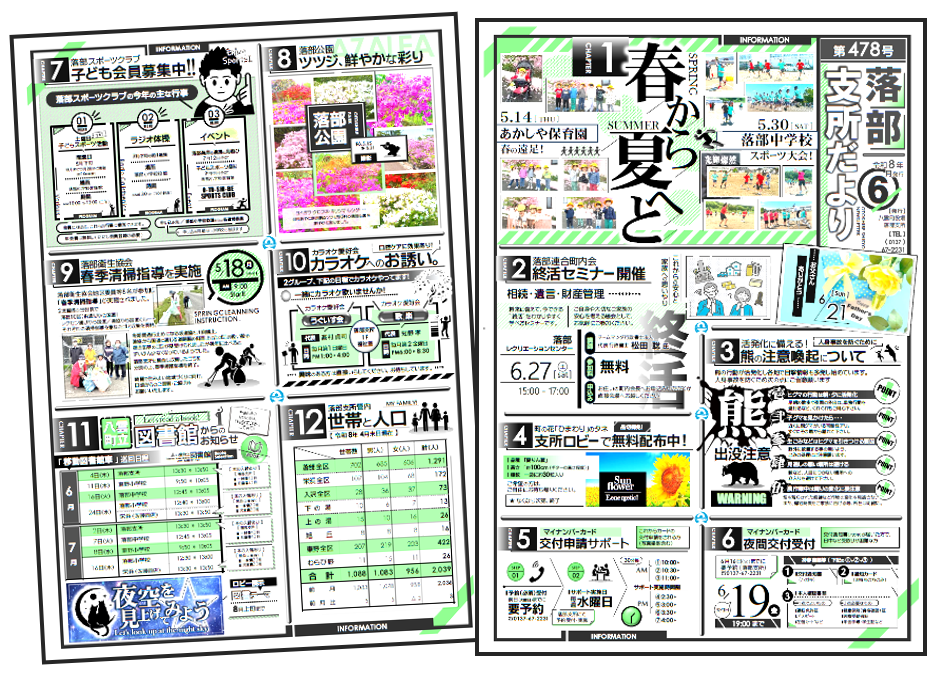 落部支所だより6月号イメージ